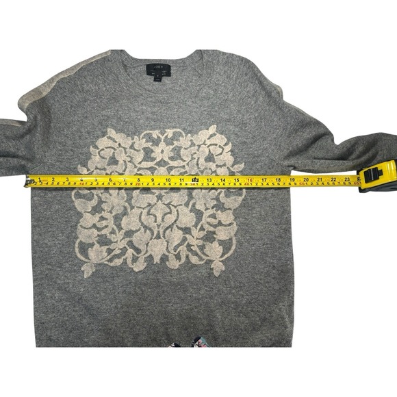 J. Crew 2D Sweater Womens Sz‎ S Floral Wool Cashmere Classic Timeless Casual - Picture 3 of 9